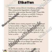 Etiketten für die Zebraklasse (Arbeitsblatt 01)