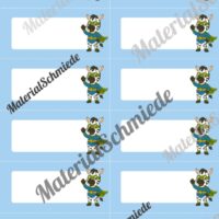 Etiketten für die Zebraklasse (Arbeitsblatt 02)