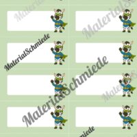Etiketten für die Zebraklasse (Arbeitsblatt 04)