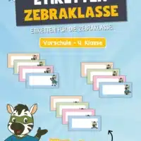 Etiketten für die Zebraklasse