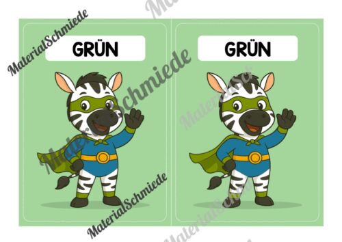 Gruppenschilder für die Zebraklasse (Arbeitsblatt 03)