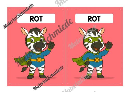 Gruppenschilder für die Zebraklasse (Arbeitsblatt 04)