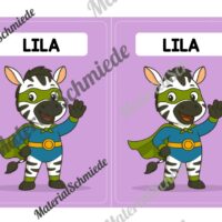 Gruppenschilder für die Zebraklasse (Arbeitsblatt 05)