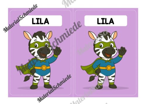 Gruppenschilder für die Zebraklasse (Arbeitsblatt 05)