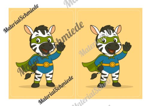 Gruppenschilder für die Zebraklasse (Arbeitsblatt 06)