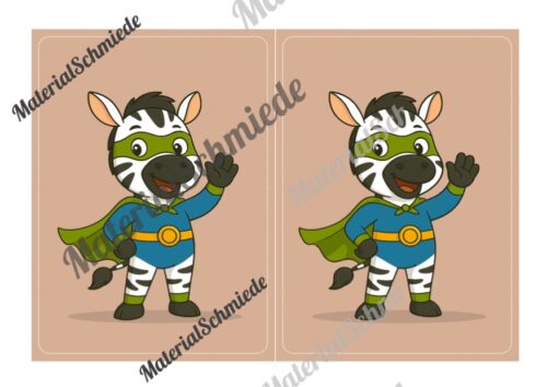 Gruppenschilder für die Zebraklasse (Arbeitsblatt 07)