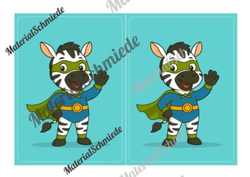 Gruppenschilder für die Zebraklasse (Arbeitsblatt 08)