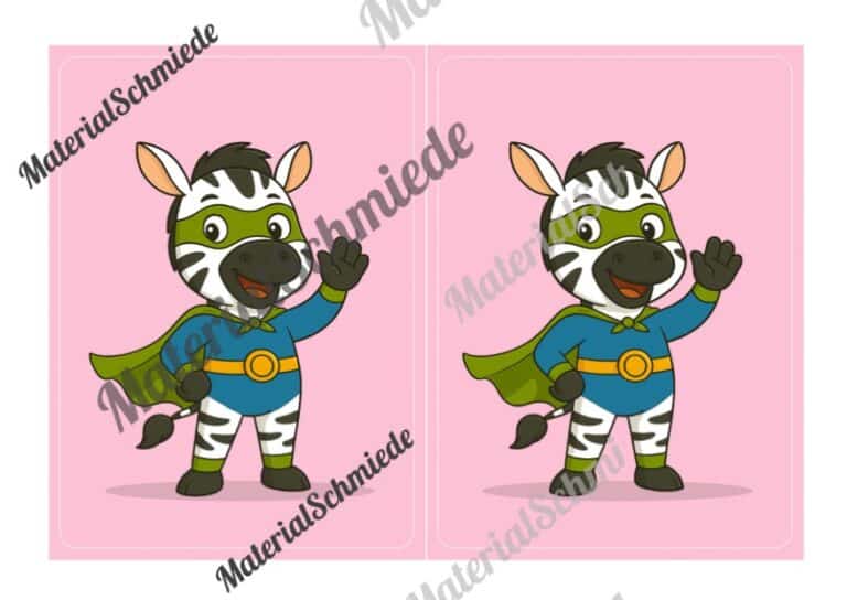 Gruppenschilder für die Zebraklasse (Arbeitsblatt 09)