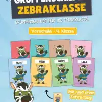 Gruppenschilder für die Zebraklasse