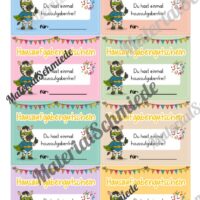 Gutscheine für die Zebraklasse (Arbeitsblatt 02)