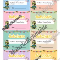 Gutscheine für die Zebraklasse (Arbeitsblatt 03)