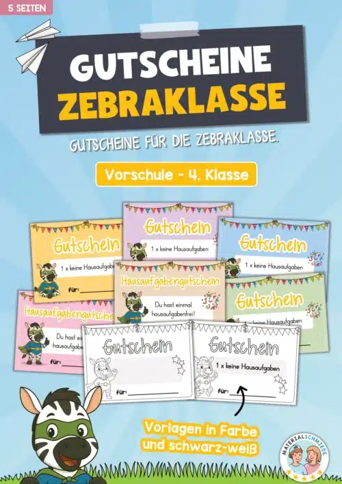 Gutscheine für die Zebraklasse