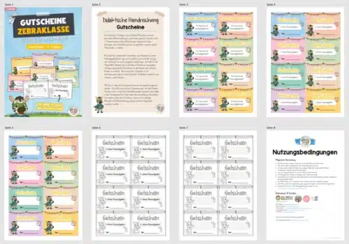Gutscheine für die Zebraklasse (Überblick)