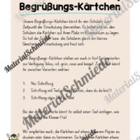 Begrüßungs-Kärtchen für die Zebraklasse (Arbeitsblatt 01)