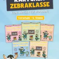 Begrüßungs-Kärtchen für die Zebraklasse