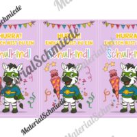 Karten zur Einschulung für die Zebraklasse (Arbeitsblatt 06)