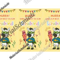 Karten zur Einschulung für die Zebraklasse (Arbeitsblatt 10)