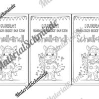 Karten zur Einschulung für die Zebraklasse (Arbeitsblatt 11)