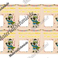 Geschenk-Kärtchen für die Zebraklasse (Arbeitsblatt 04)