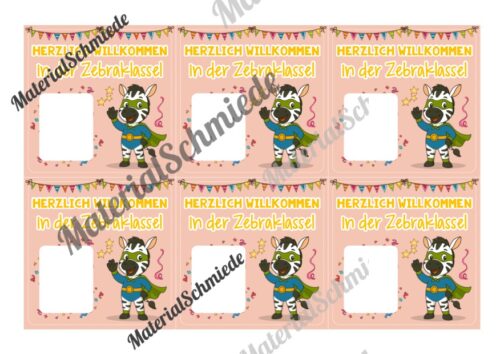 Geschenk-Kärtchen für die Zebraklasse (Arbeitsblatt 06)