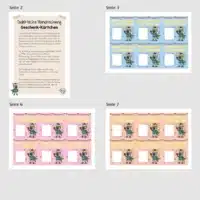 Geschenk-Kärtchen für die Zebraklasse (Überblick)