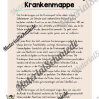 Krankenmappe für die Zebraklasse (Arbeitsblatt 01)