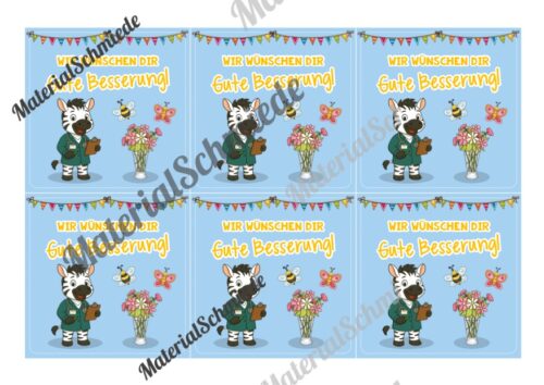 Krankenmappe für die Zebraklasse (Arbeitsblatt 10)