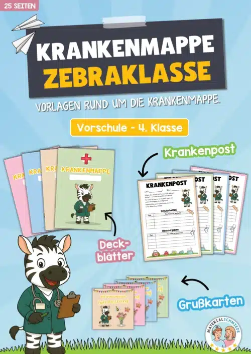 Krankenmappe für die Zebraklasse