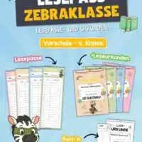 Lesepass & Leseurkunde für die Zebraklasse