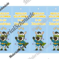 Lesezeichen für die Zebraklasse (Arbeitsblatt 02)