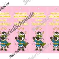 Lesezeichen für die Zebraklasse (Arbeitsblatt 03)