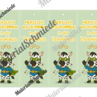 Lesezeichen für die Zebraklasse (Arbeitsblatt 04)