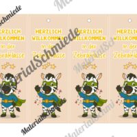 Lesezeichen für die Zebraklasse (Arbeitsblatt 05)