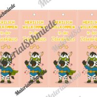 Lesezeichen für die Zebraklasse (Arbeitsblatt 06)