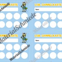 Lob-Sammelkarten für die Zebraklasse (Arbeitsblatt 02)