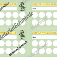 Lob-Sammelkarten für die Zebraklasse (Arbeitsblatt 04)