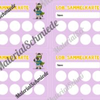 Lob-Sammelkarten für die Zebraklasse (Arbeitsblatt 06)