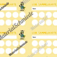 Lob-Sammelkarten für die Zebraklasse (Arbeitsblatt 09)