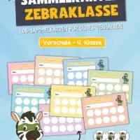 Lob-Sammelkarten für die Zebraklasse