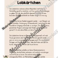 Lobkärtchen für die Zebraklasse (Arbeitsblatt 01)