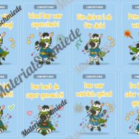 Lobkärtchen für die Zebraklasse (Arbeitsblatt 02)