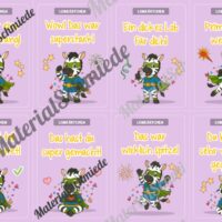 Lobkärtchen für die Zebraklasse (Arbeitsblatt 09)