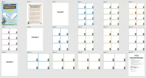 Mitteilungskarten für die Zebraklasse (Überblick)