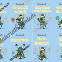 Motivationskarten für die Zebraklasse (Arbeitsblatt 02)