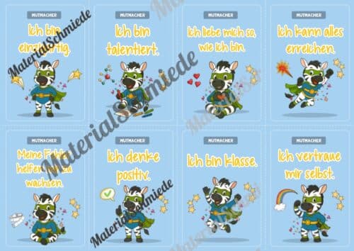 Motivationskarten für die Zebraklasse (Arbeitsblatt 03)