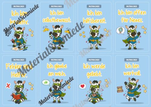 Motivationskarten für die Zebraklasse (Arbeitsblatt 04)