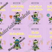 Motivationskarten für die Zebraklasse (Arbeitsblatt 08)