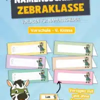 Namensschilder für die Zebraklasse (Aufsteller)