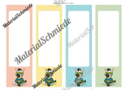 Ordnerrücken für die Zebraklasse (Arbeitsblatt 03)