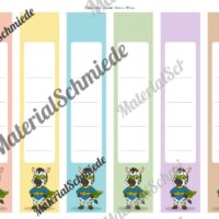 Ordnerrücken für die Zebraklasse (Arbeitsblatt 08)